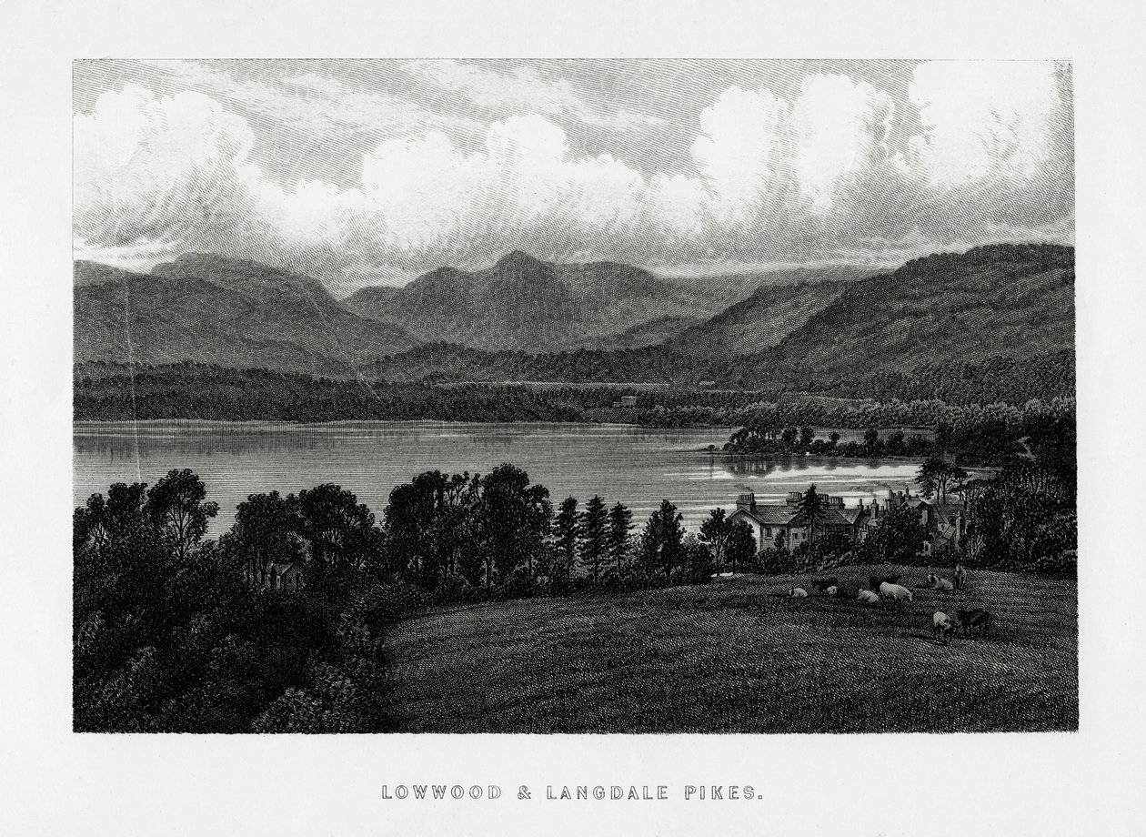 Lowwood and Langdale Pikes ، منطقة ليك ، كمبريا ، 1896 بواسطة غير معروف