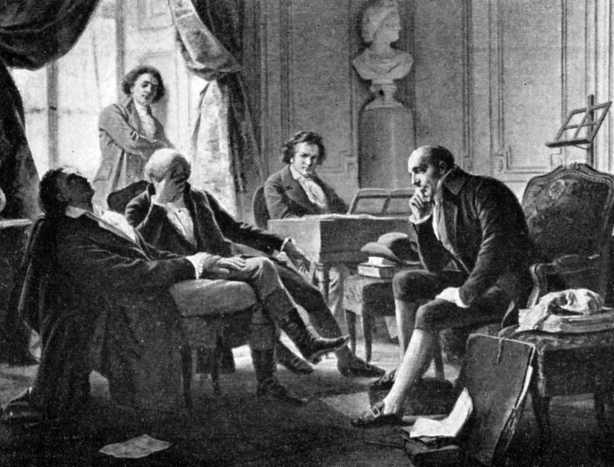 لودفيج فان بيتهوفن وأصدقائه ، 1770-1827 ، الملحن الألماني ، 1909 بواسطة غير معروف