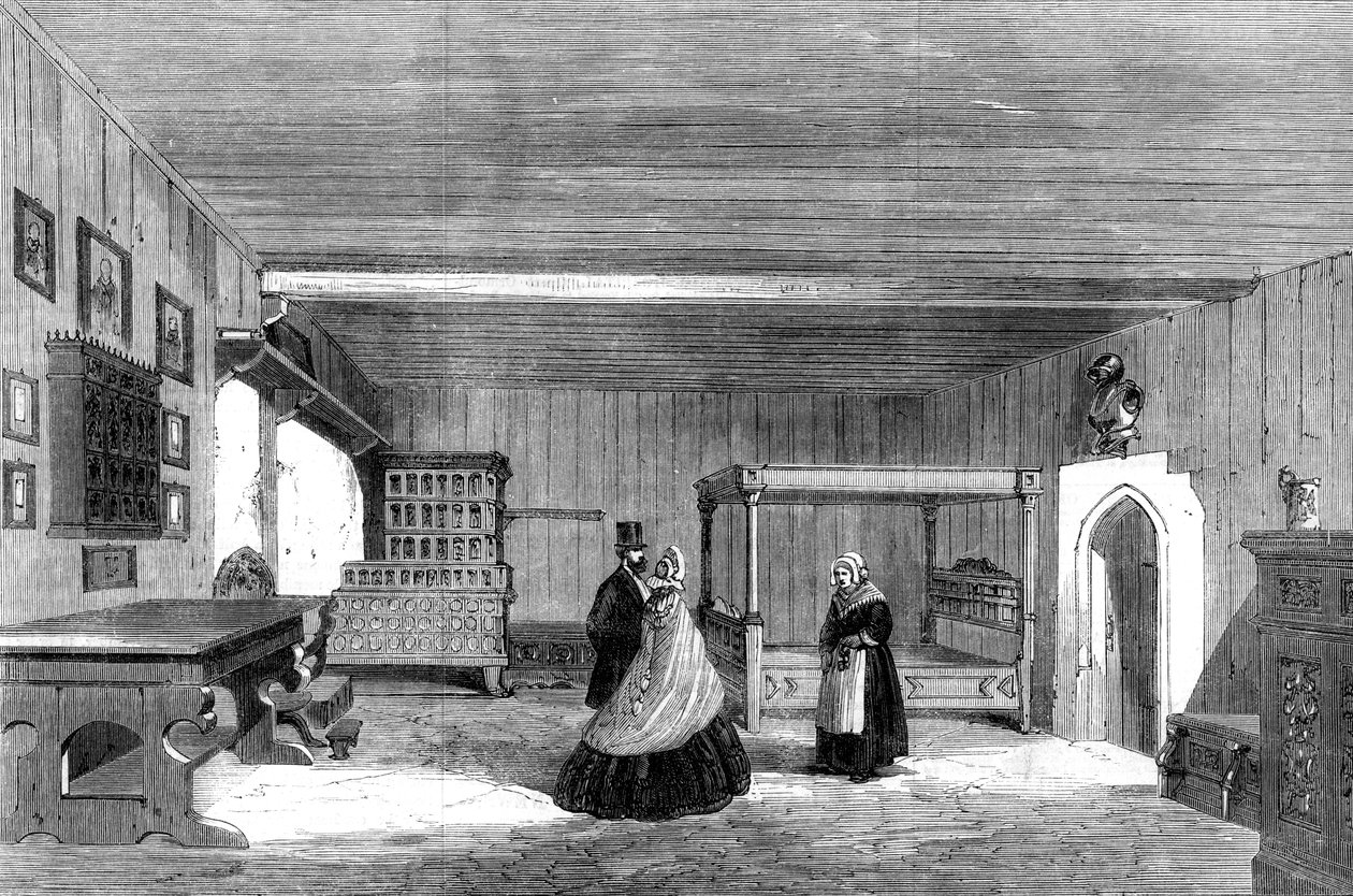غرفة Luthers في Wartburg Castle ، Eisenach ، ألمانيا ، 1862 بواسطة غير معروف