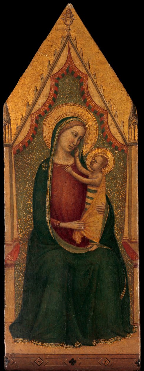 مادونا والطفل يتوجان ، كاليفورنيا. 1335-39. بواسطة غير معروف