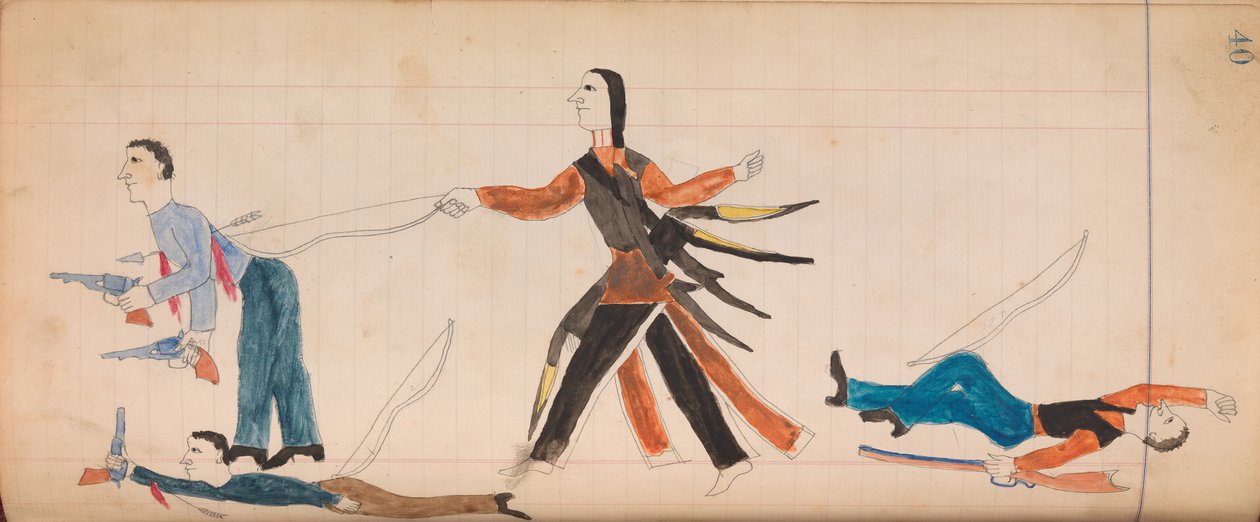 مافيت ليدجر: هندي وثلاثة رجال بيض ، كاليفورنيا. 1874-1881. بواسطة غير معروف