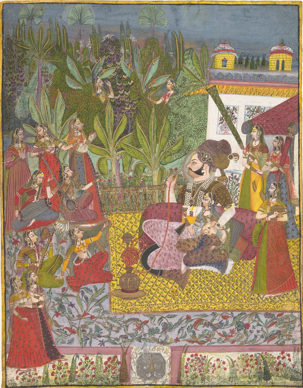 مهراجا بيجاي سينغ في حريمه ، كاليفورنيا. 1770. بواسطة غير معروف