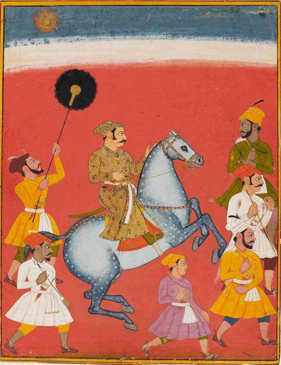 ركوب ماهارانا راج سينغ ، ج 1670 بواسطة غير معروف