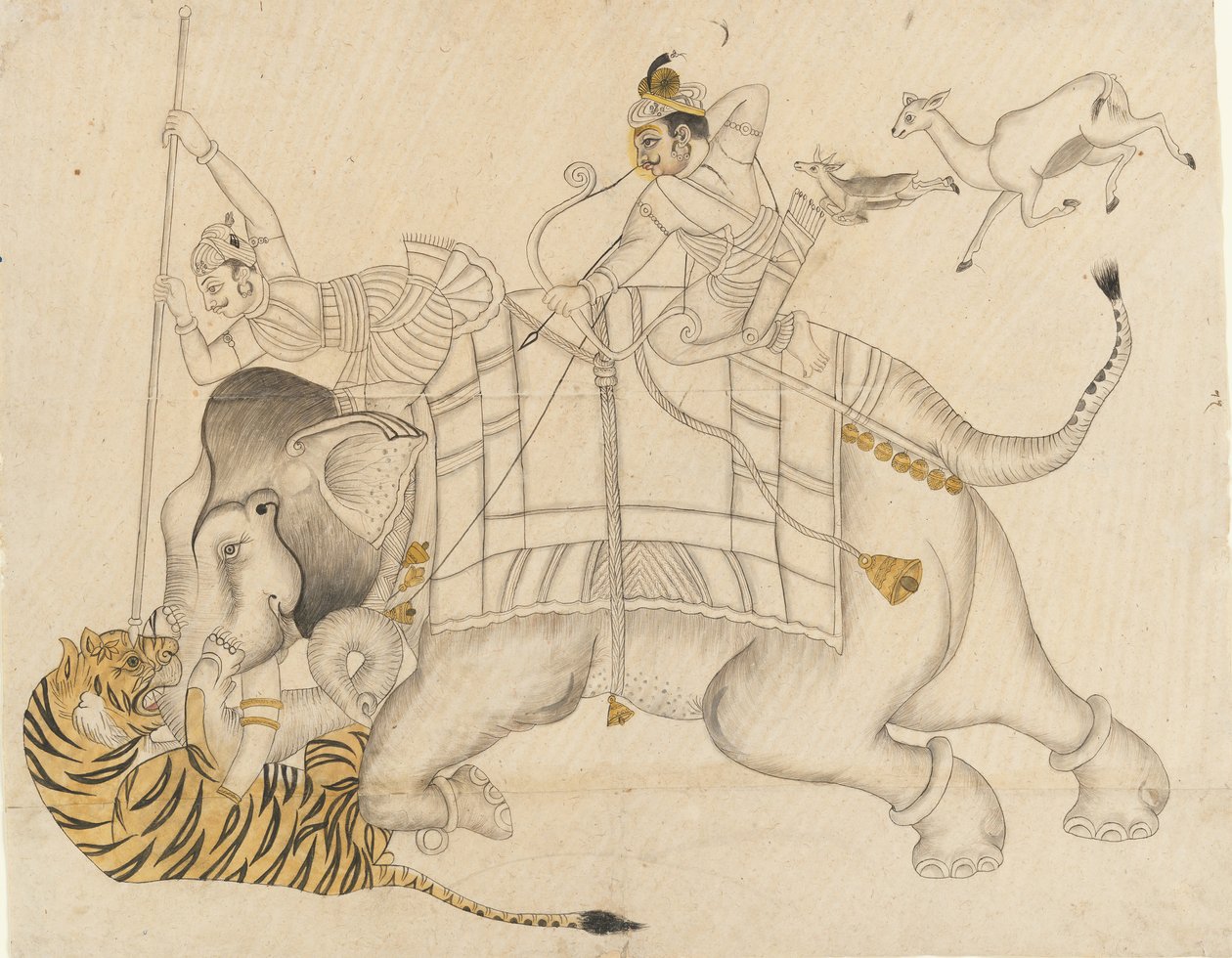 Maharao Shatru Sal II 1866-89 صيد النمر ، كاليفورنيا. 1866-89. بواسطة غير معروف