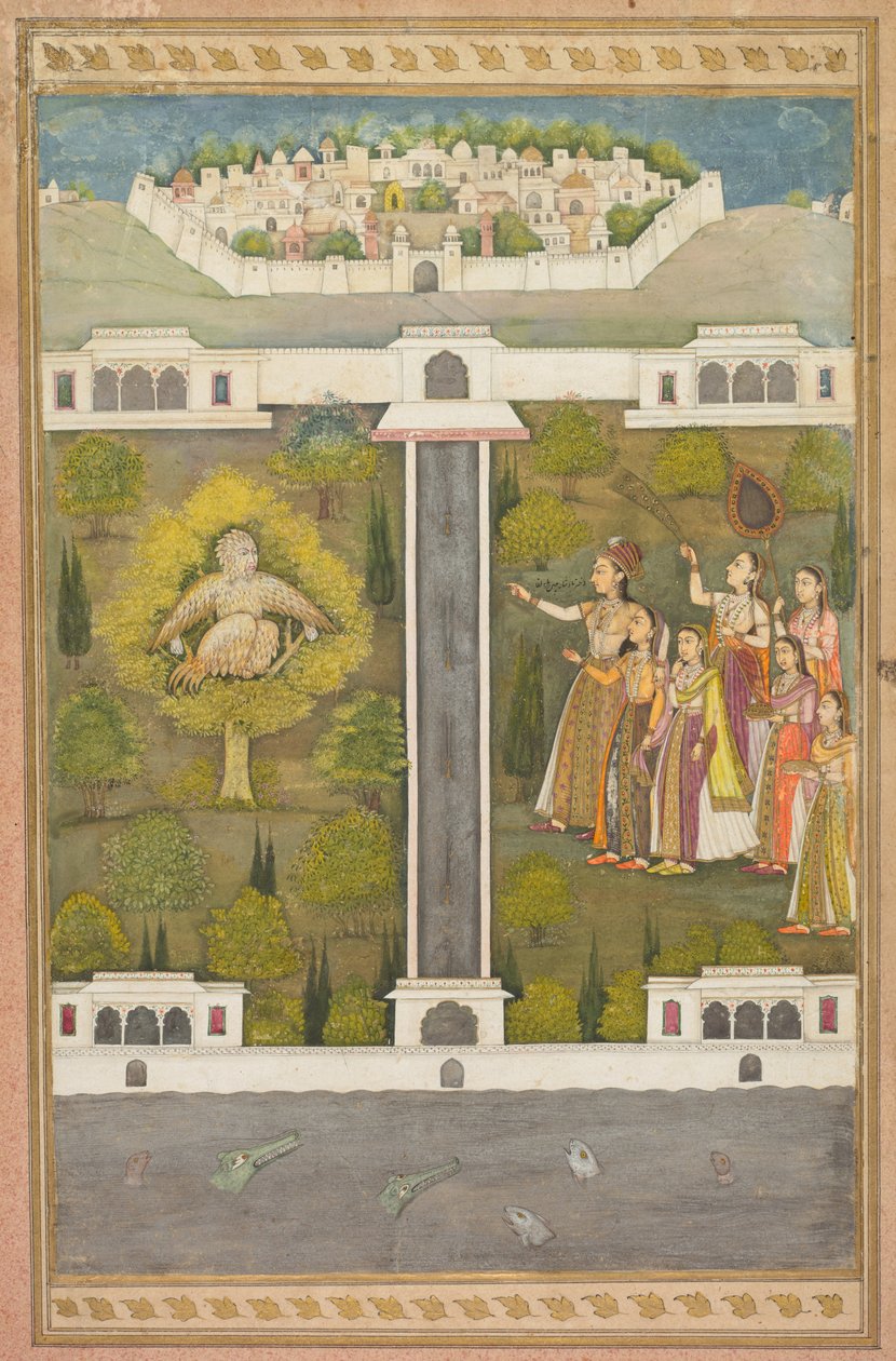 محلية ، ابنة إمبراطور الصين ، مشيرة إلى رجل الطير خواجة مبارك ... ، ج. 1710. بواسطة غير معروف