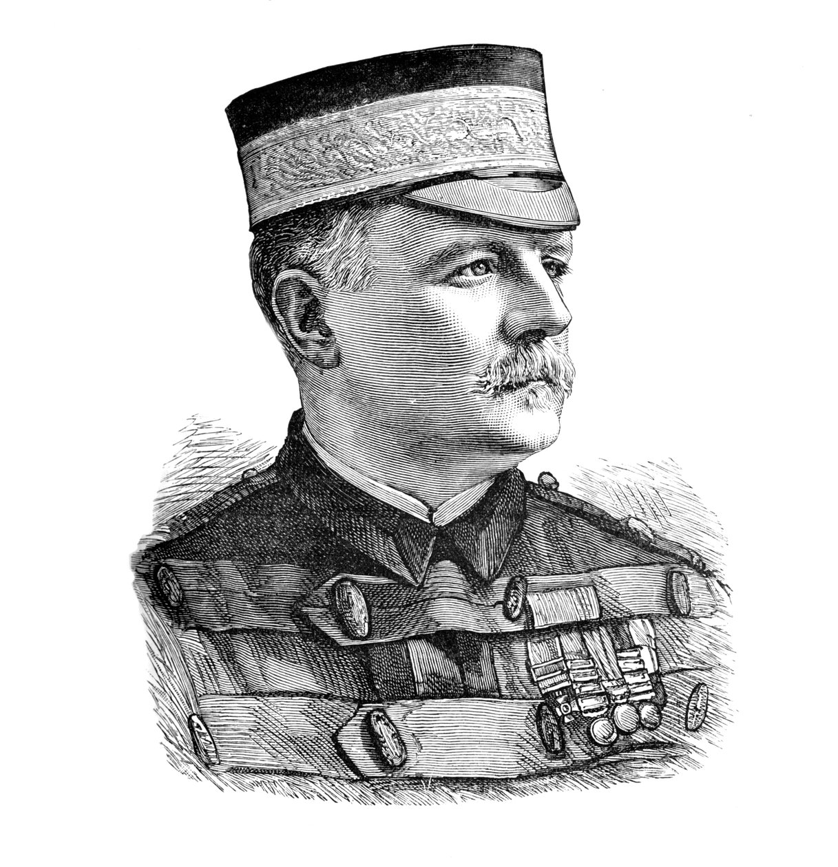 اللواء السير هربرت ماكفيرسون ، قائد الوحدة الهندية ، c1882. بواسطة غير معروف