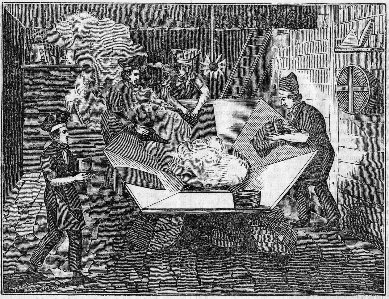 صنع قبعات سمور ، 1835 بواسطة غير معروف