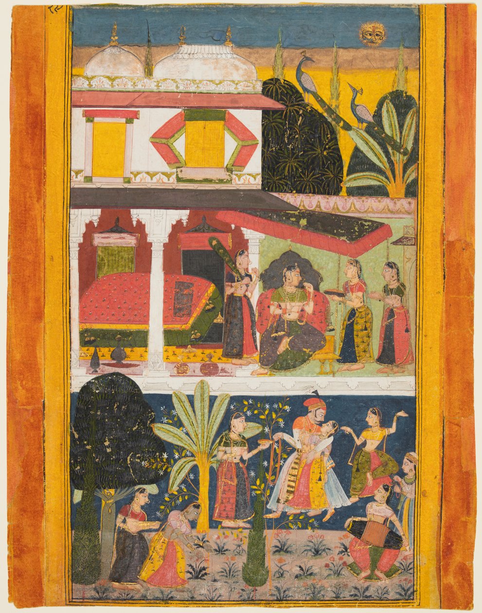 مالافي راجيني ، من سلسلة Ragamala ، ج. 1695. بواسطة غير معروف