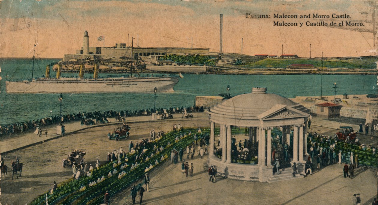 ماليكون وقلعة مورو ، هافانا ، كوبا ، c1920 بواسطة غير معروف