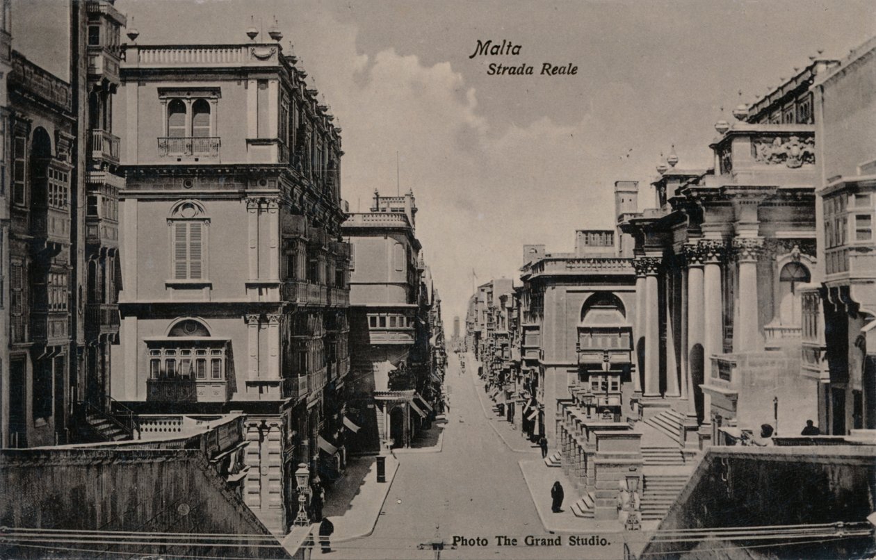 مالطا - الطريق الملكي ، c1900 بواسطة غير معروف