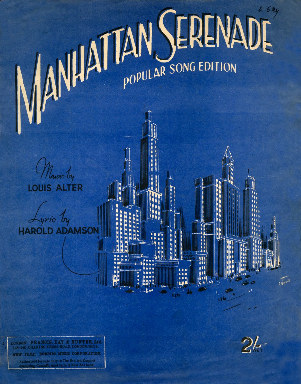 مانهاتن سيريناد ، c1942. بواسطة غير معروف