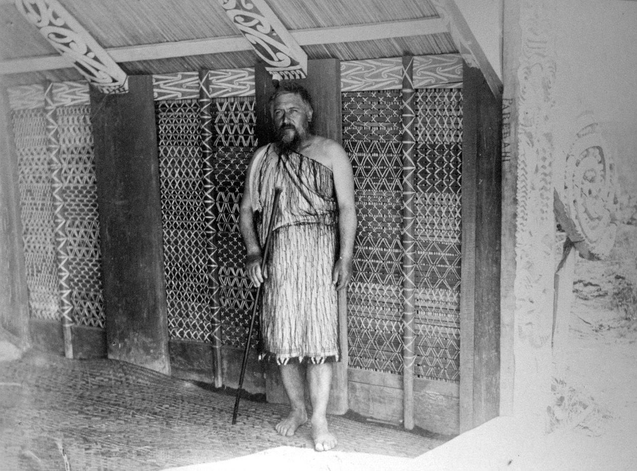 كوخ الماوري المحلي ، نيوزيلندا ، 1899 بواسطة غير معروف
