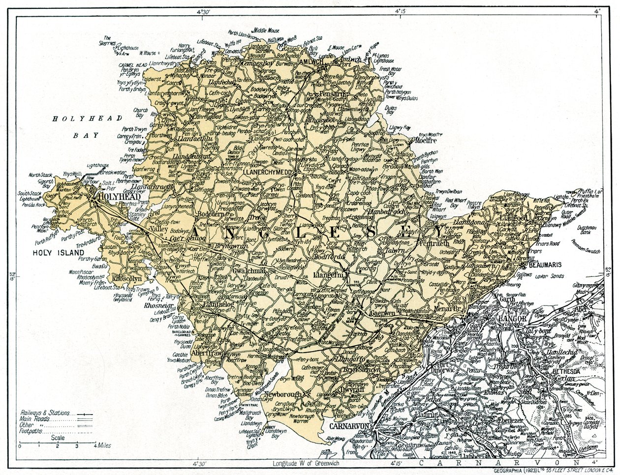 خريطة Anglesey ، 1924-1926 بواسطة غير معروف