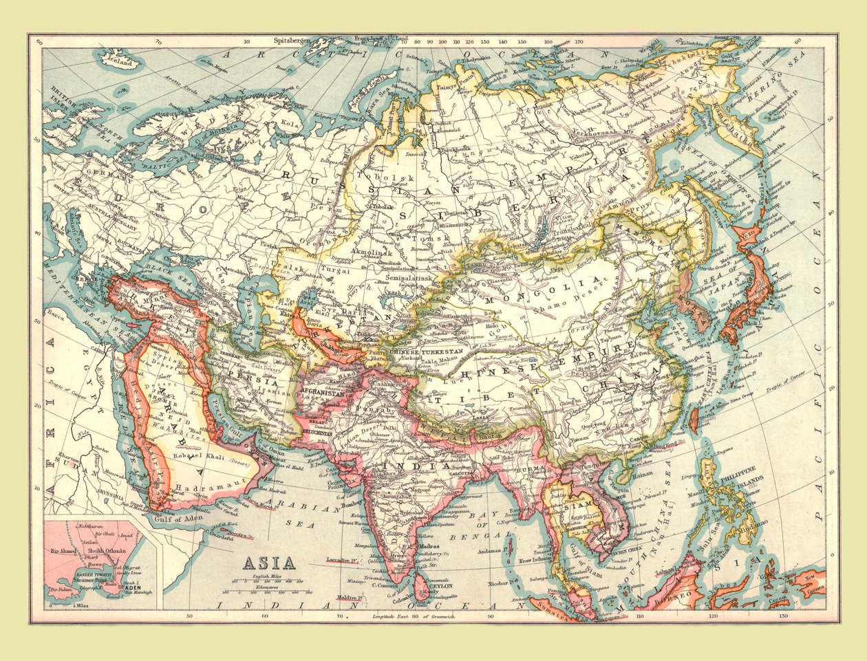 خريطة آسيا ، 1902. بواسطة غير معروف