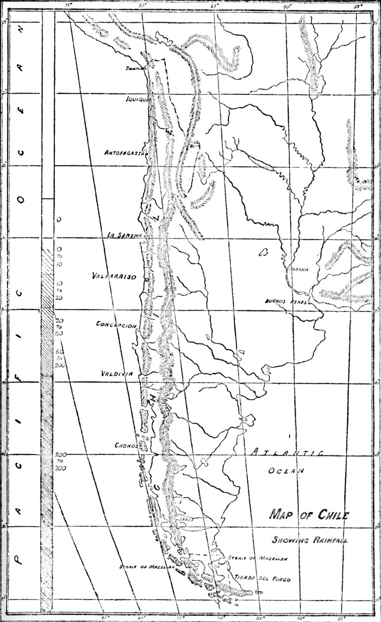 خريطة شيلي ، 1911 بواسطة غير معروف
