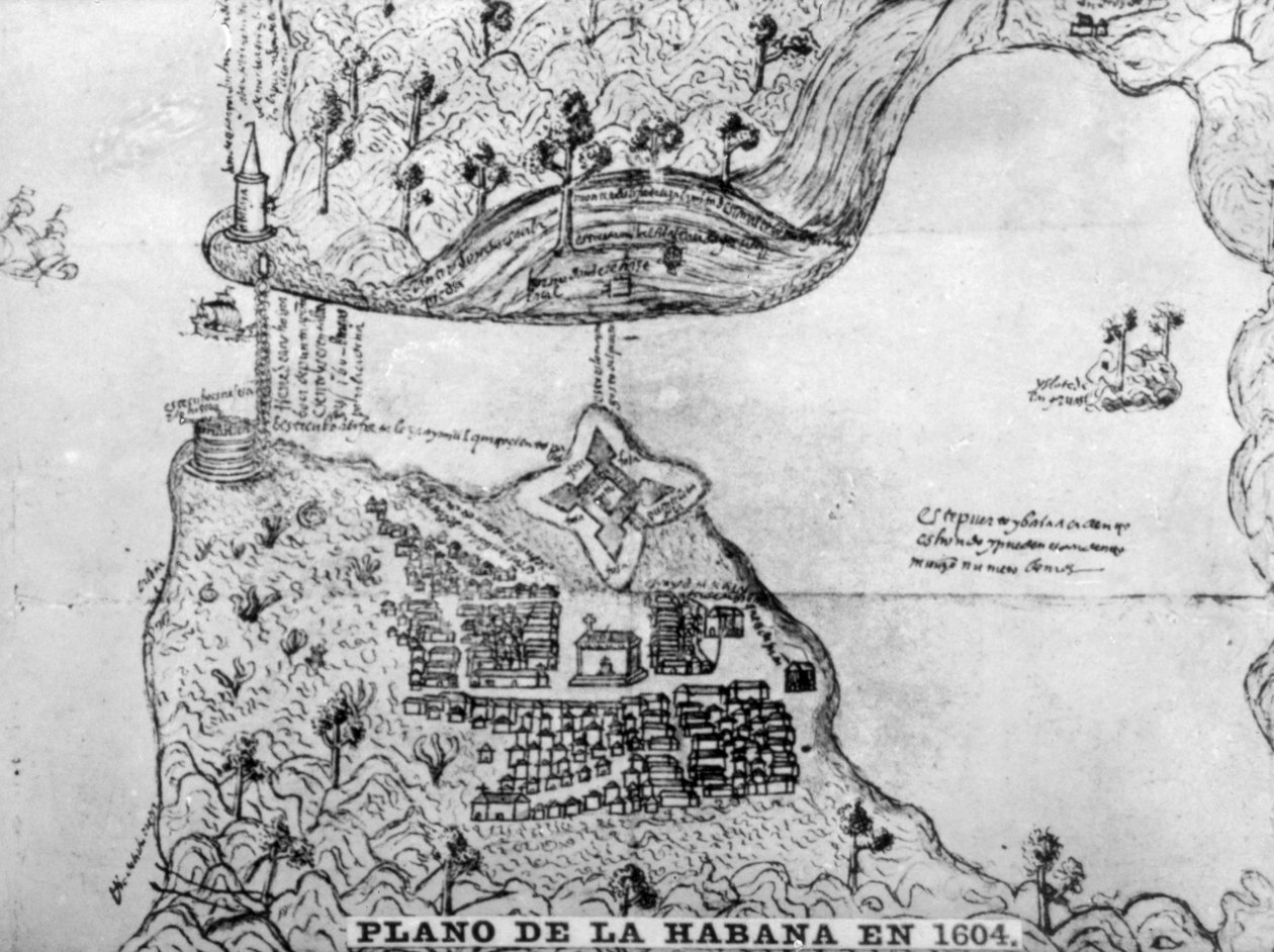 خريطة هافانا ، 1608 ، 1920 بواسطة غير معروف