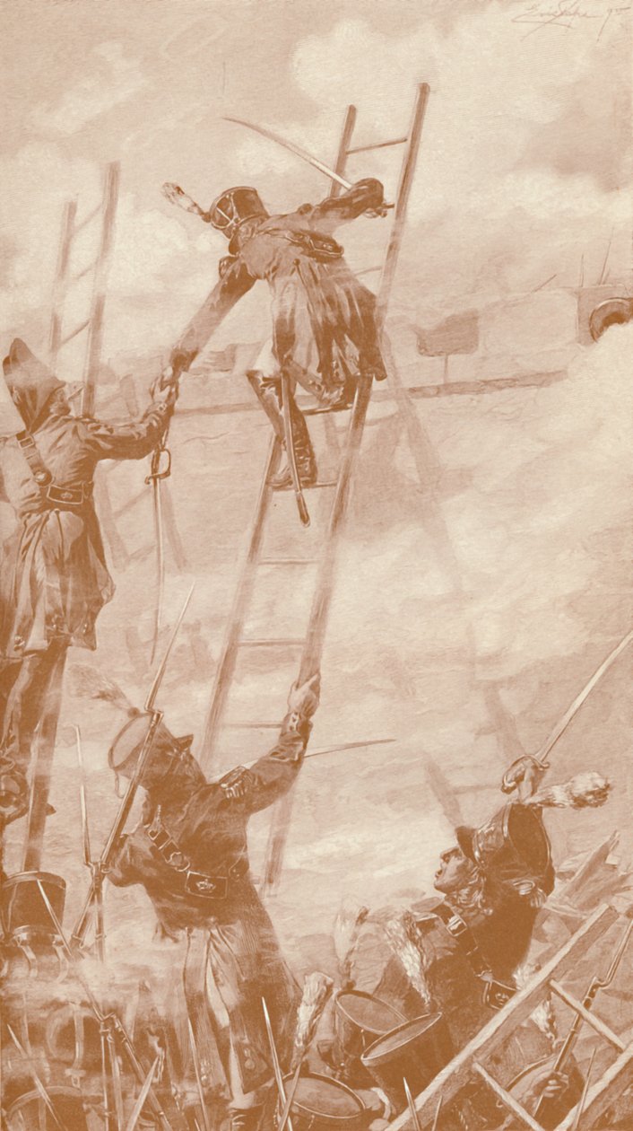 ماربوت ولابويدير يقيسان الجدار في راتسبون ، 1809 ، 1896 بواسطة غير معروف
