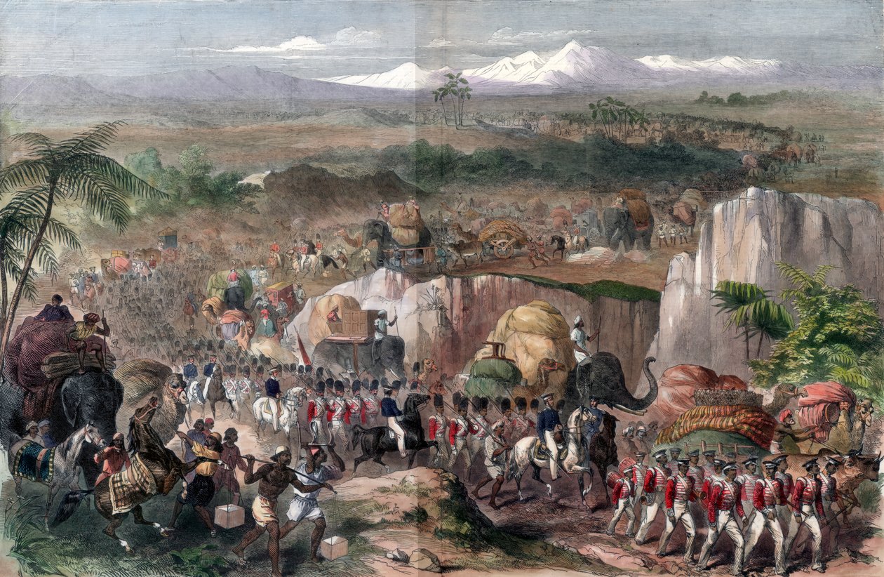 مسيرة القوات في الهند ، 1848 بواسطة غير معروف