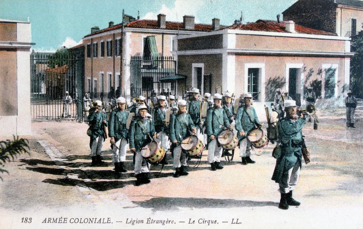 الفرقة الموسيقية ، الفيلق الأجنبي الفرنسي ، c1910 بواسطة غير معروف
