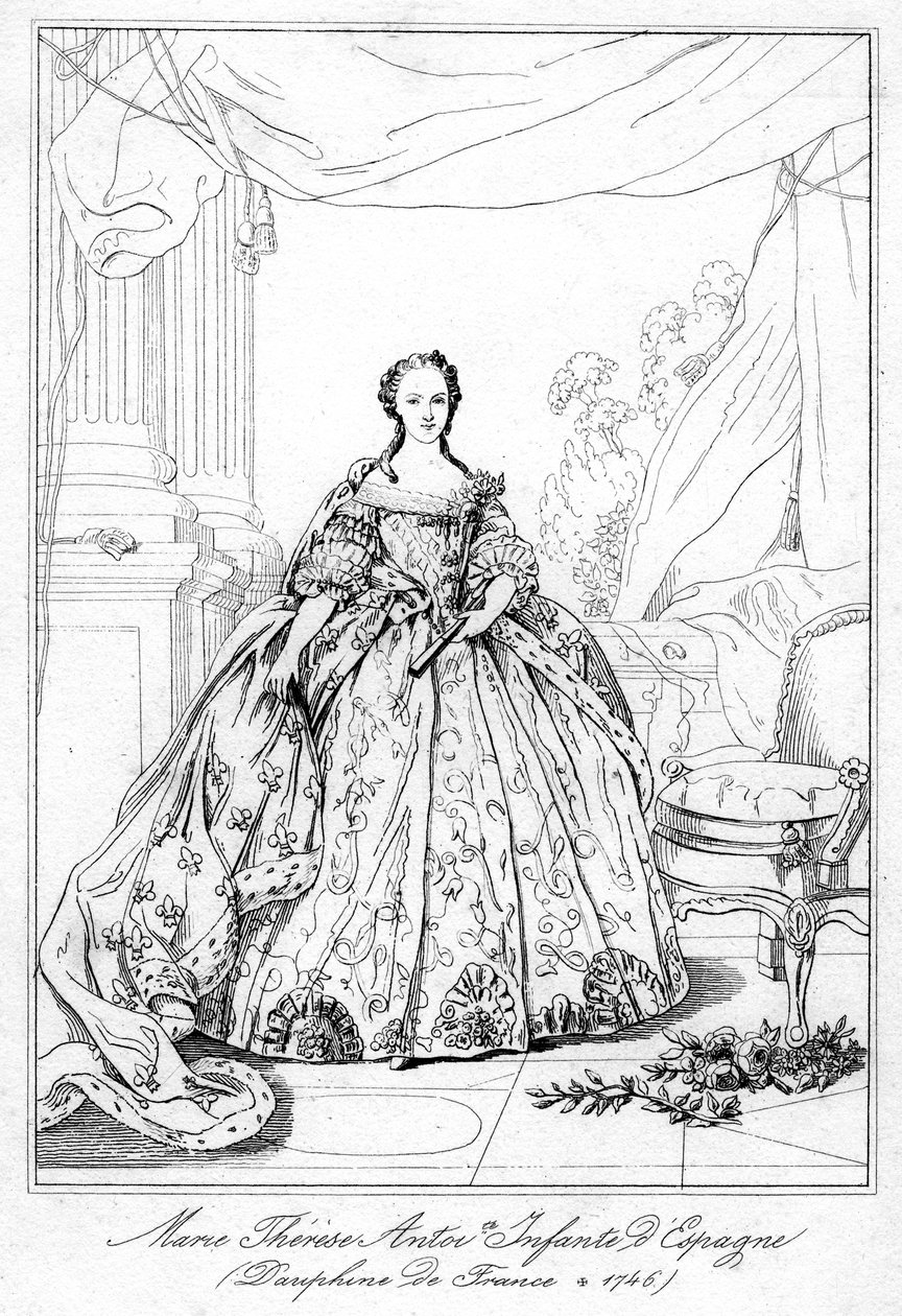ماريا تيريزا من إسبانيا ، ابنة الملك فيليب الخامس من إسبانيا ، 1726-1746 بواسطة غير معروف