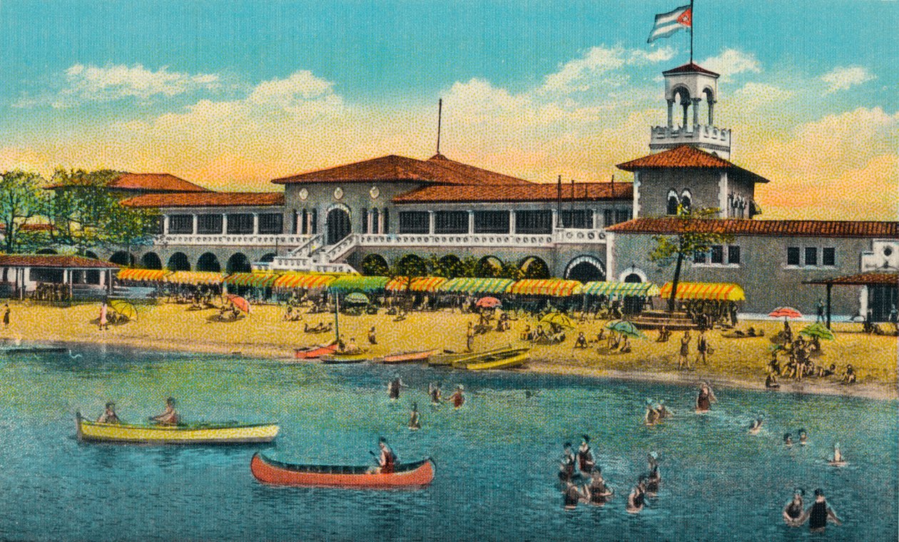 شاطئ مارياناو للاستحمام ، هافانا ، كوبا ، c1910 بواسطة غير معروف