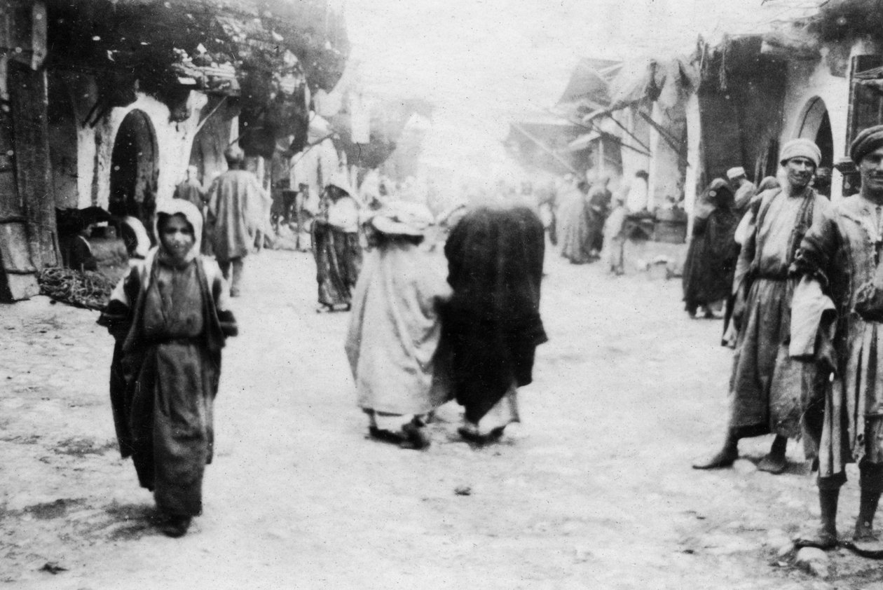 السوق ، الموصل ، بلاد الرافدين ، 1918 بواسطة غير معروف