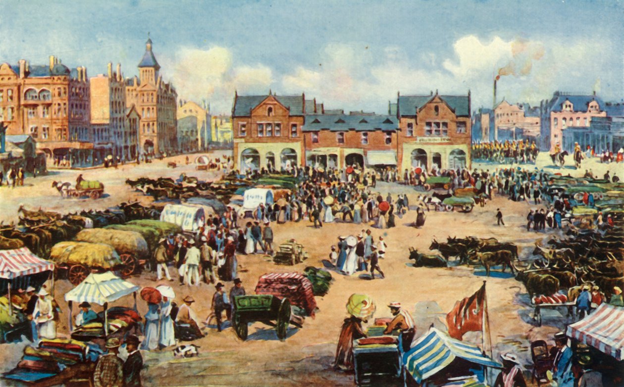 ساحة السوق ، جوهانسبرغ ، 1901. بواسطة غير معروف