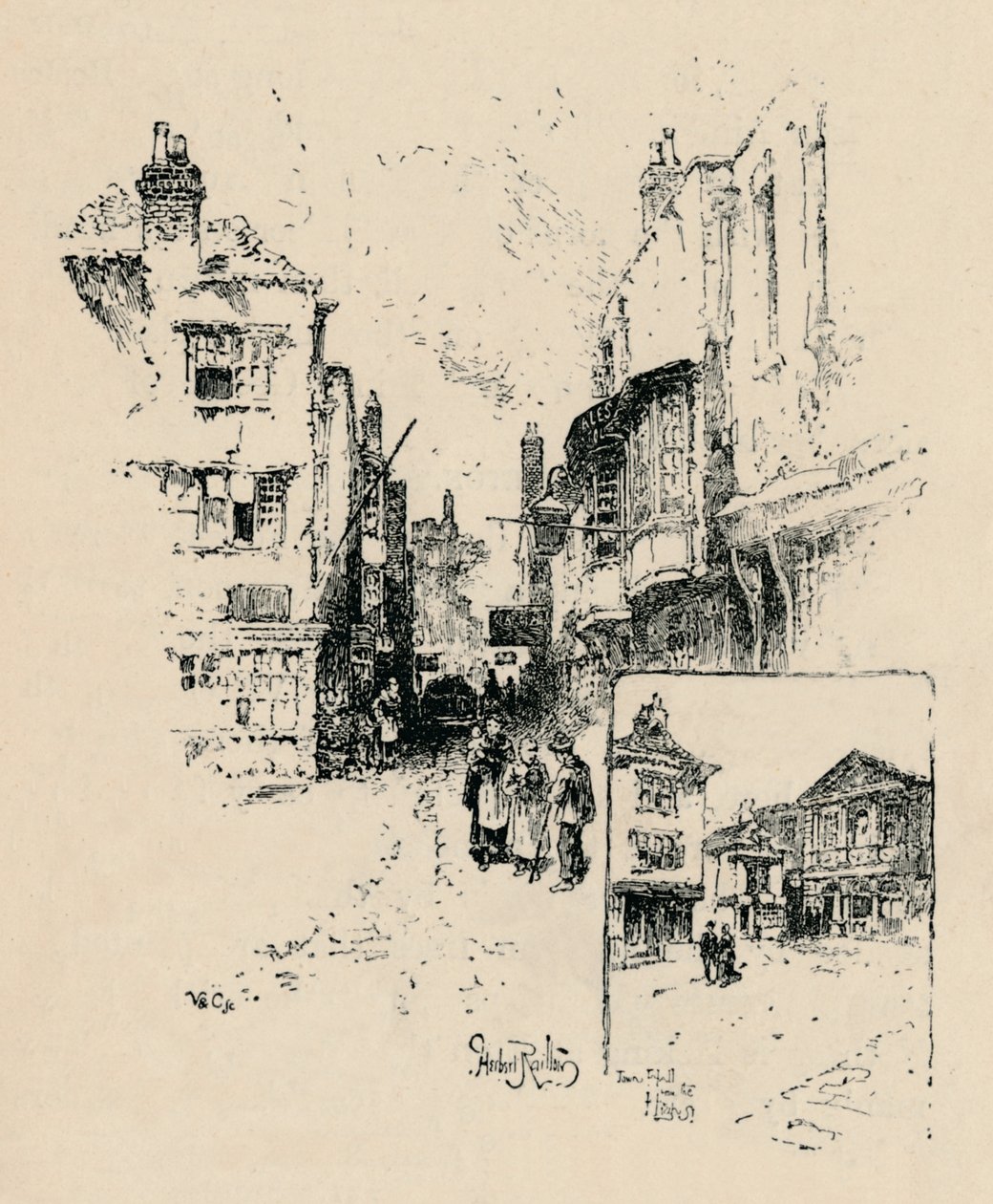 شارع السوق ، وندسور ، 1895 بواسطة غير معروف
