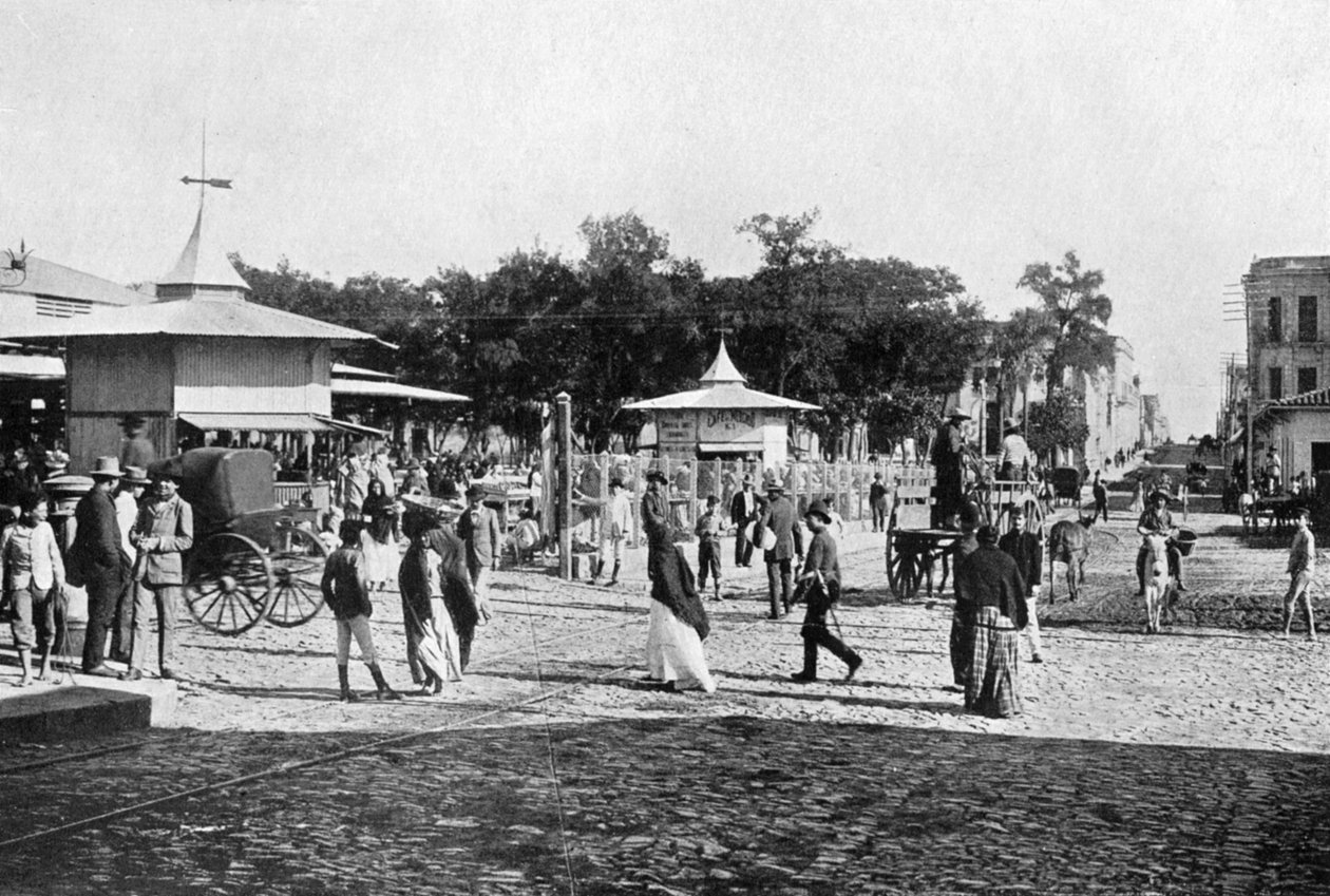 مكان السوق ، أسونسيون ، باراغواي ، 1911 بواسطة غير معروف