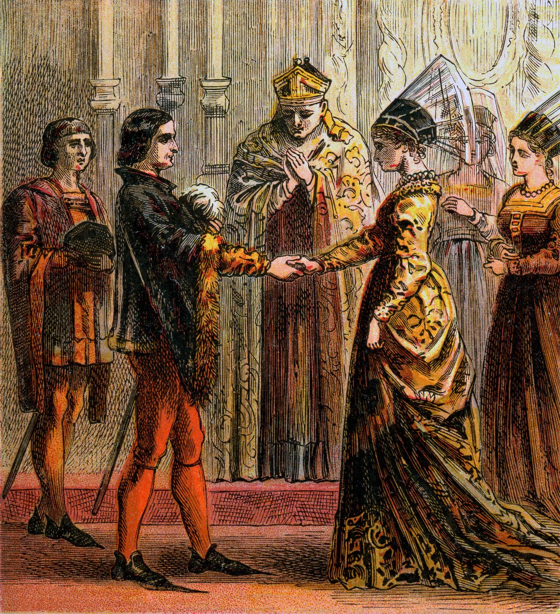 زواج هنري الخامس ، 1420 ، c1850 بواسطة غير معروف