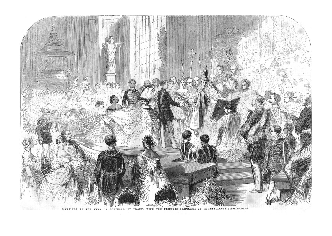زواج ملك البرتغال ، بالوكالة ، مع الأميرة ستيفاني ، 1858 بواسطة غير معروف