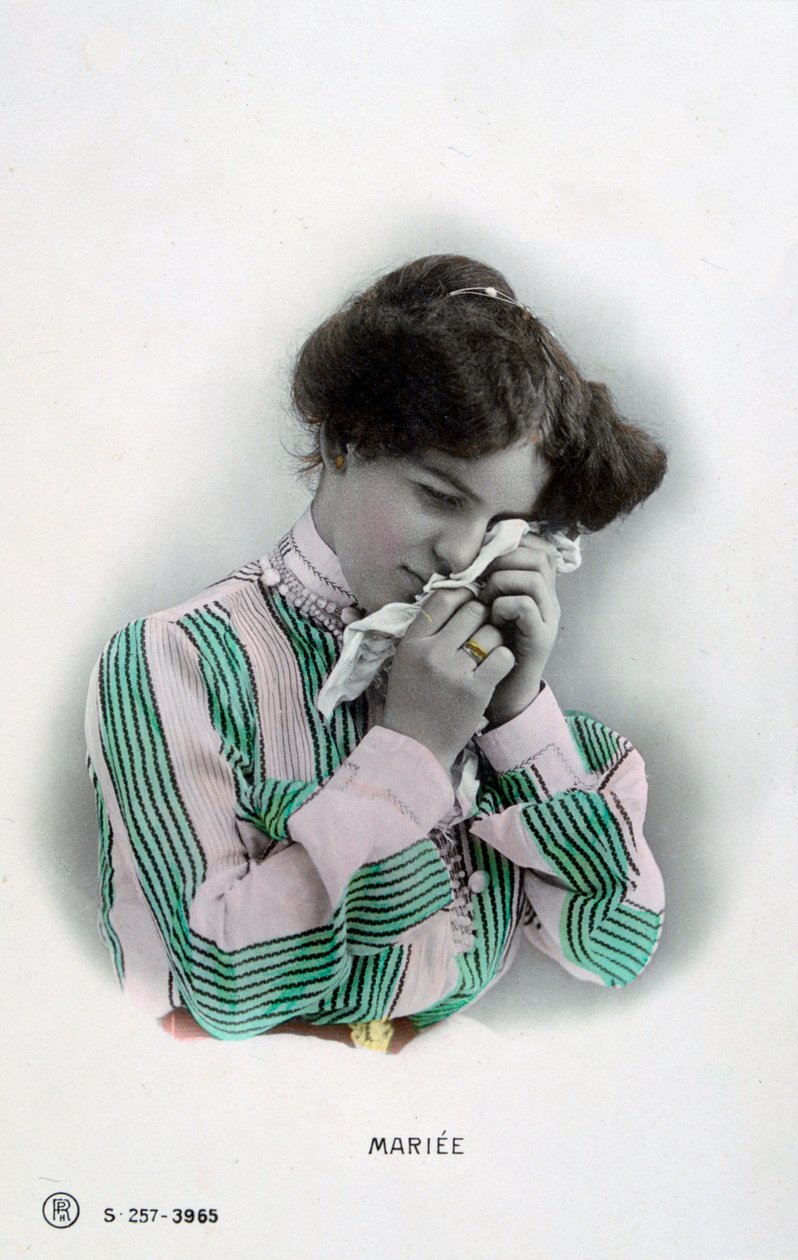 متزوج ، بطاقة بريدية فرنسية عتيقة ، c1900 بواسطة غير معروف