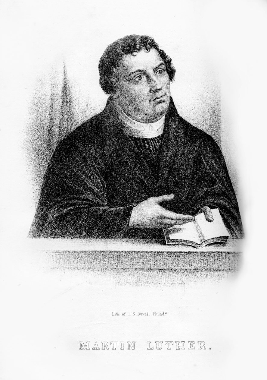 مارتن لوثر ، لاهوتي ألماني ، راهب أوغسطيني ، ومصلح كنسي ، 1854 بواسطة غير معروف