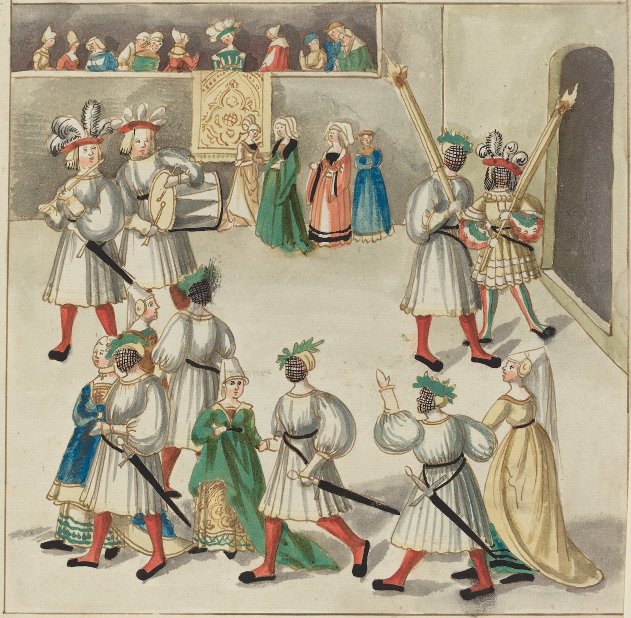 حفلة تنكرية ، ج. 1515. بواسطة غير معروف