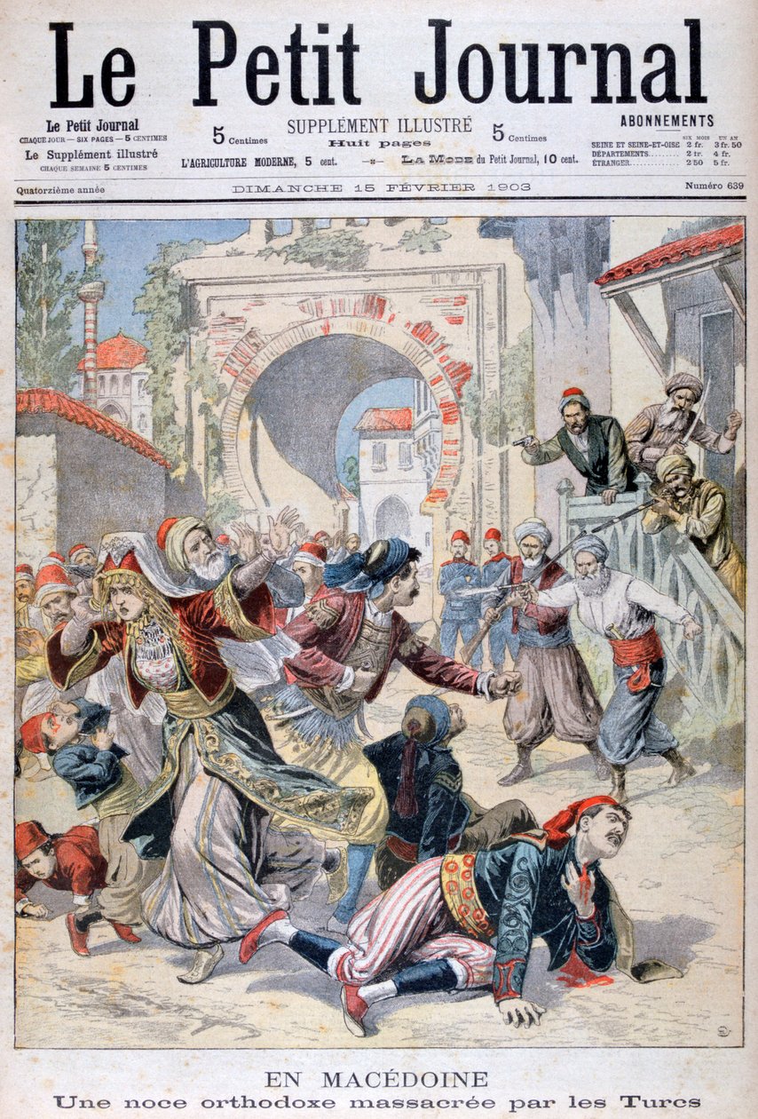 مذبحة في حفل زفاف أرثوذكسي مقدوني من قبل الأتراك ، 1903 بواسطة غير معروف