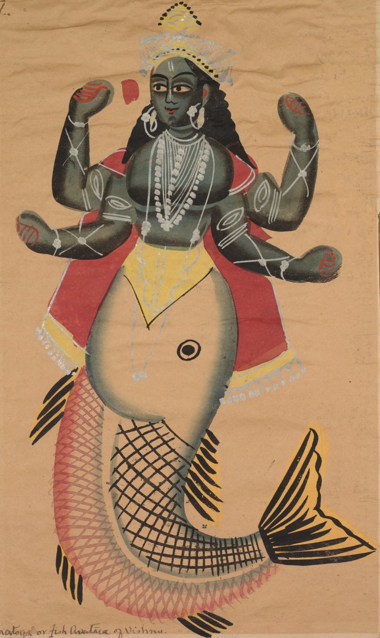 ماتسيا ، أفاتارا الأسماك فيشنو ، 1800s. بواسطة غير معروف
