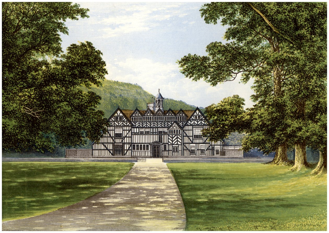 مير هول ، بالقرب من Droitwich ، Worcestershire ، موطن عائلة Bearcroft ، c1880 بواسطة غير معروف