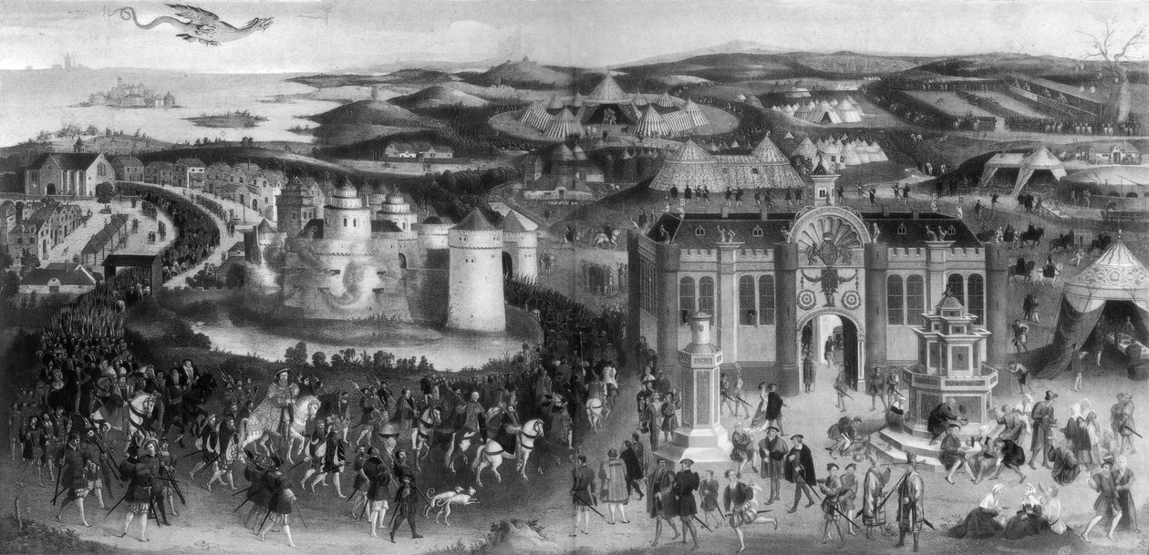 اجتماع هنري الثامن وفرانسيس الأول ، في مجال قماش الذهب ، 1520 ، 1902 بواسطة غير معروف