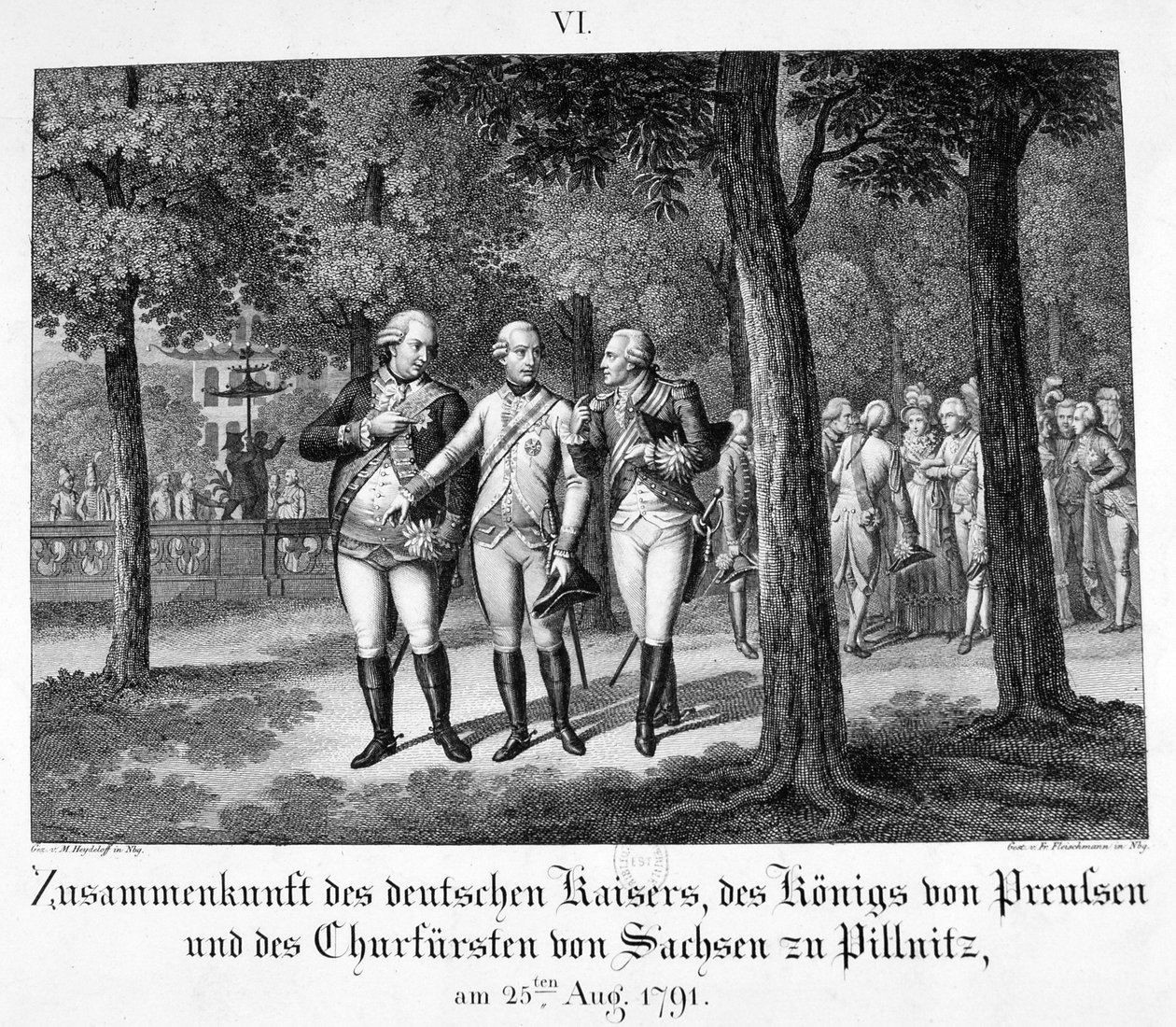 لقاء الإمبراطور الألماني ، 25 أغسطس 1791 ، القرن التاسع عشر بواسطة غير معروف