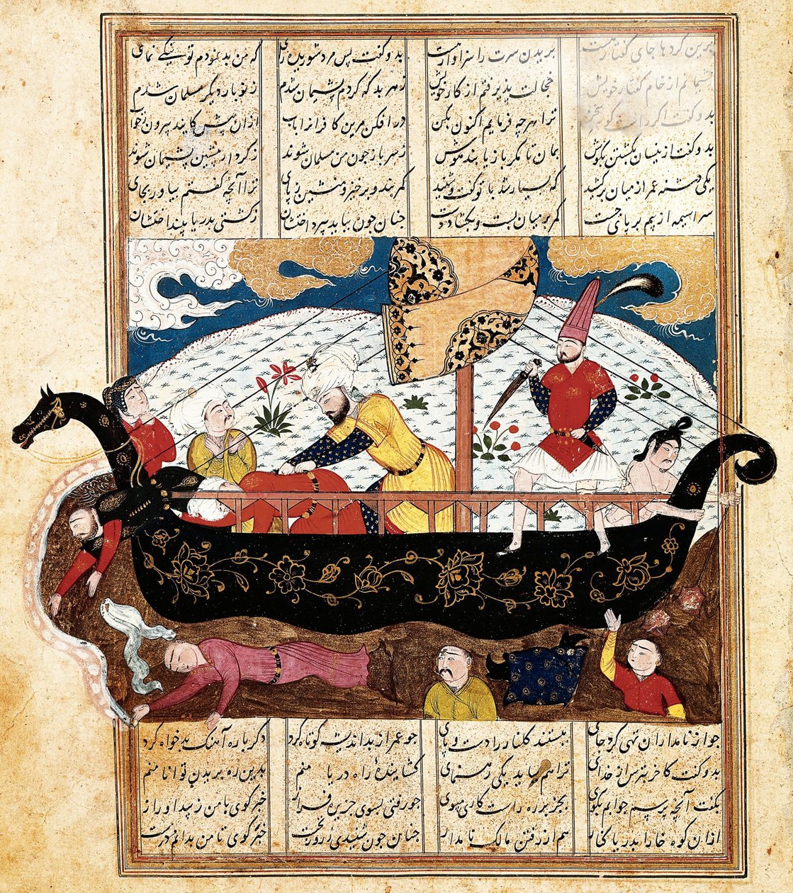 هاجم القراصنة سفينة تجارية ، القرن الخامس عشر بواسطة غير معروف