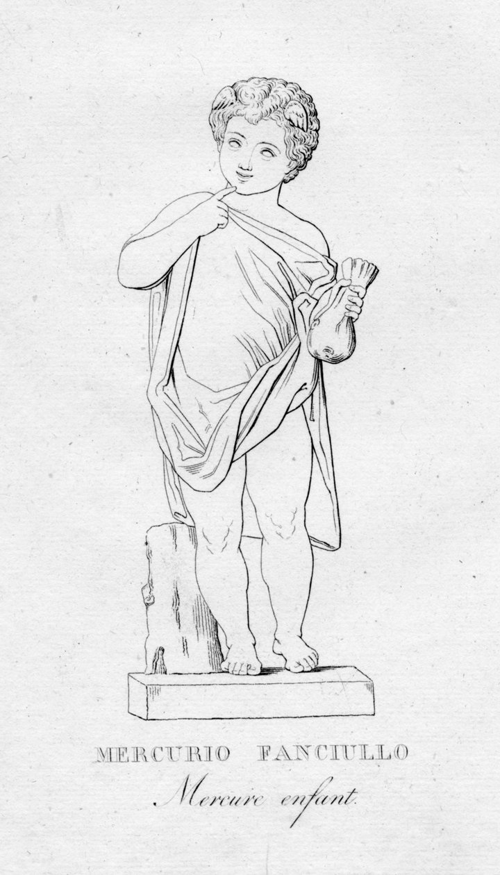 Mercurio Fanciulo Mercure enfant، c1850 بواسطة غير معروف