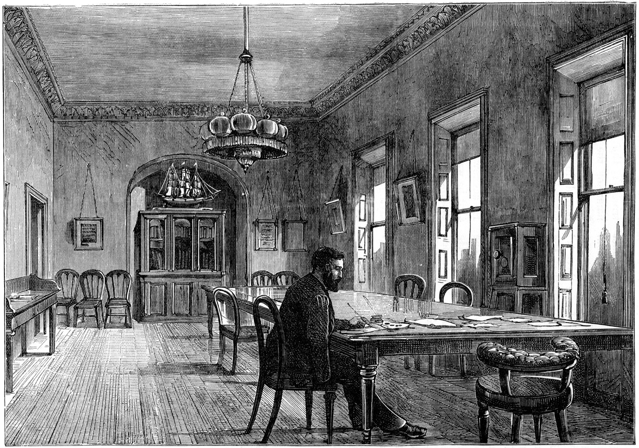 مايكل دافيت في غرفة اللجان في Land League ، شارع Upper Sackville ، دبلن ، 1891 بواسطة غير معروف