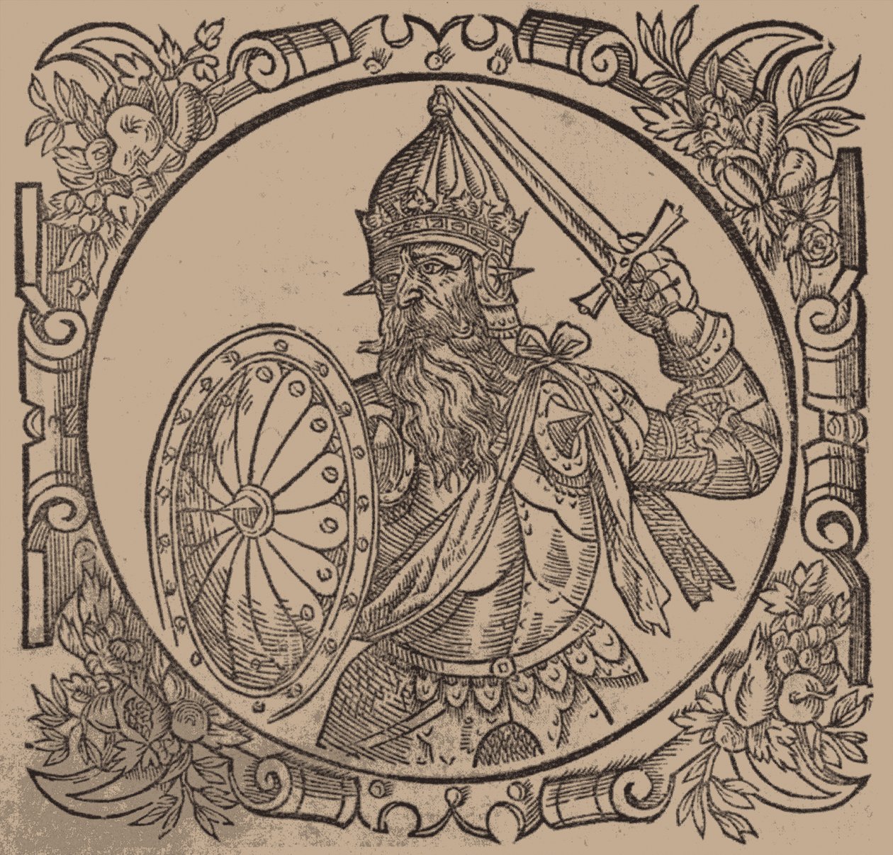 Mindaugas ، ملك ليتوانيا من: Sarmatiae Europeae desscriprio ... بواسطة A. Guagnini ، 1578 بواسطة غير معروف