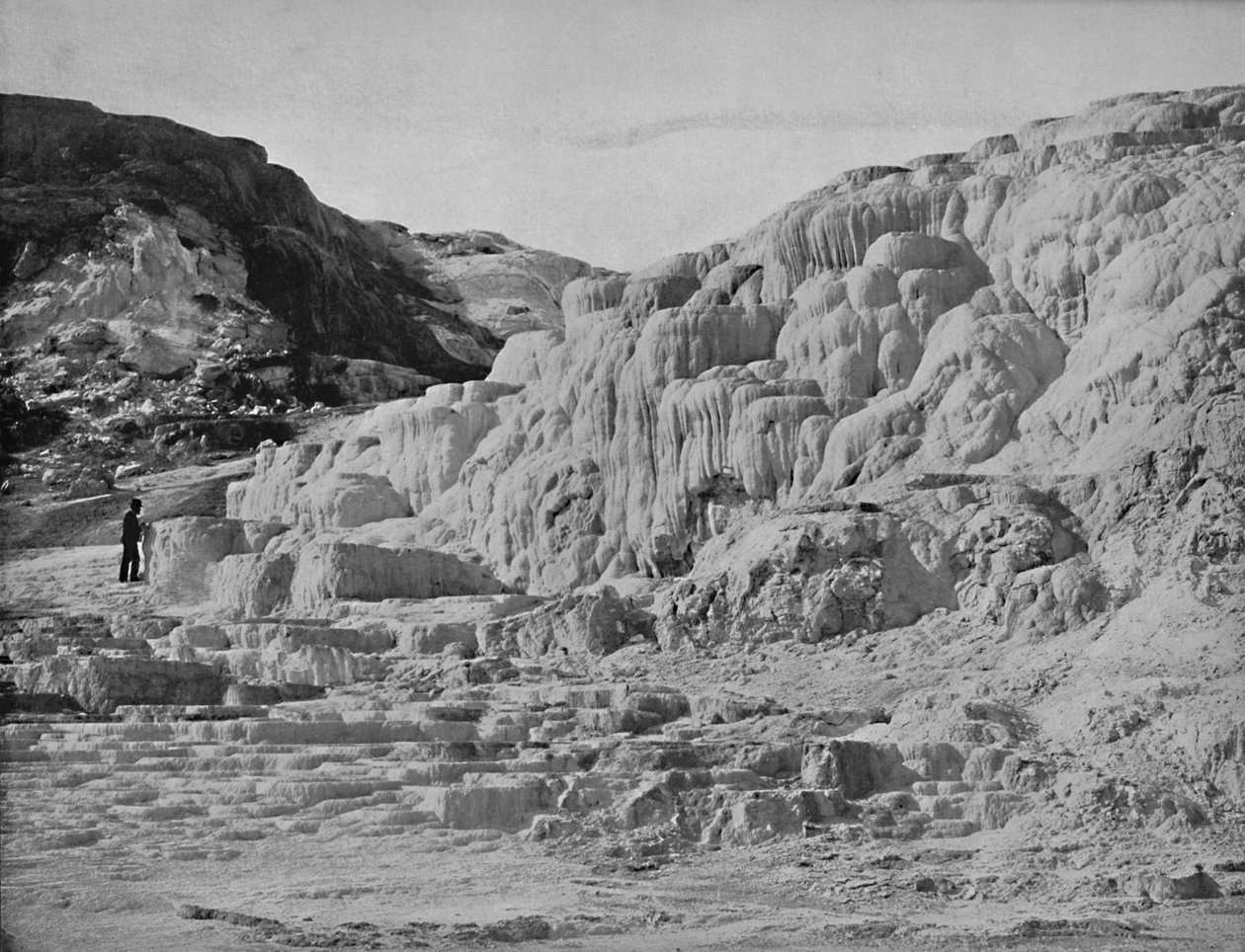 مينيرفا تيراس ، متنزه يلوستون ، c1897. بواسطة غير معروف