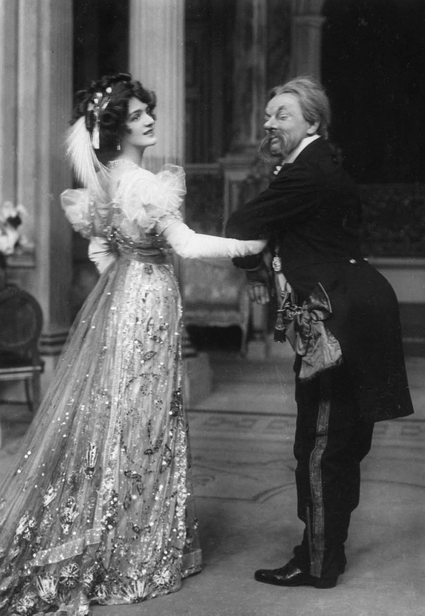 الآنسة ليلي إلسي والسيد جورج جريفز في The Merry Widow ، القرن العشرين بواسطة غير معروف