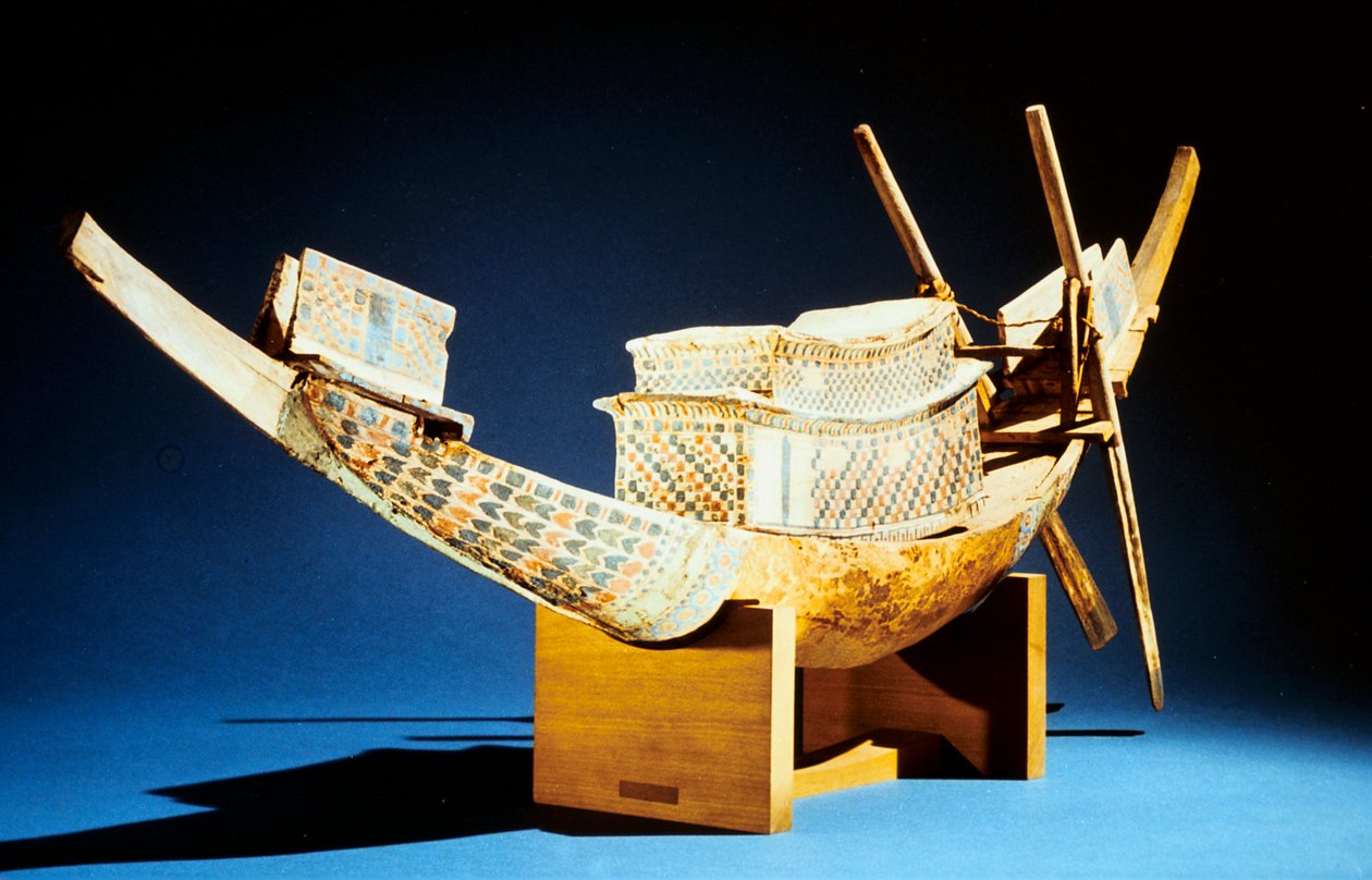 نموذج لقارب ، مصري قديم ، الأسرة الثامنة عشر ، c1325 قبل الميلاد بواسطة غير معروف