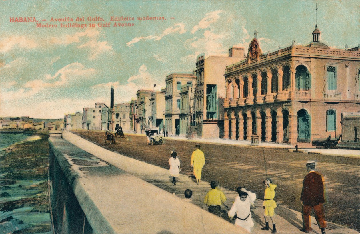 المباني الحديثة في شارع الجولف ، هافانا ، كوبا ، c1910 بواسطة غير معروف