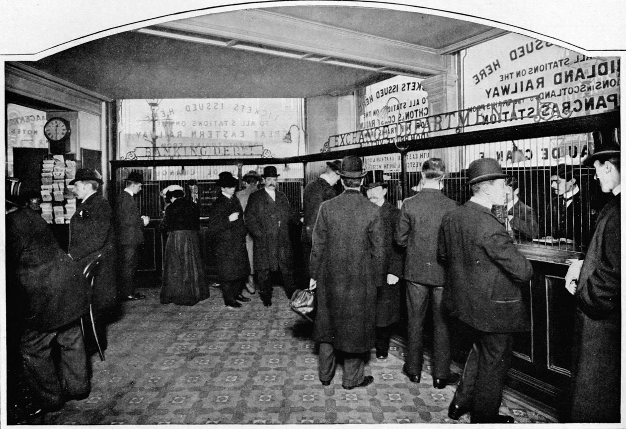 قسم الصرافة ، Thmas Cook & Son ، Ludgate Circus ، مدينة لندن ، c1903 1903 بواسطة غير معروف