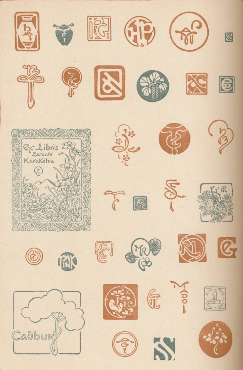 حروف وعلامات ، c1890 ، 1905 بواسطة غير معروف