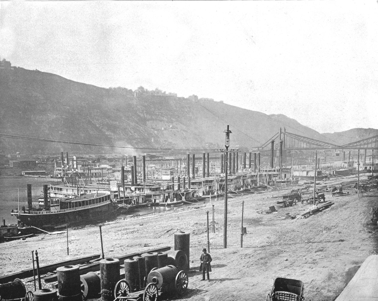 Monongahela Wharf ، بيتسبرغ ، بنسلفانيا ، الولايات المتحدة الأمريكية ، c1900. بواسطة غير معروف